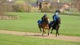 Gemma Owen training for the Markel Magnolia Cup at Manor House Stables with trainer Hugo Palmer and Michael Owen..jpeg