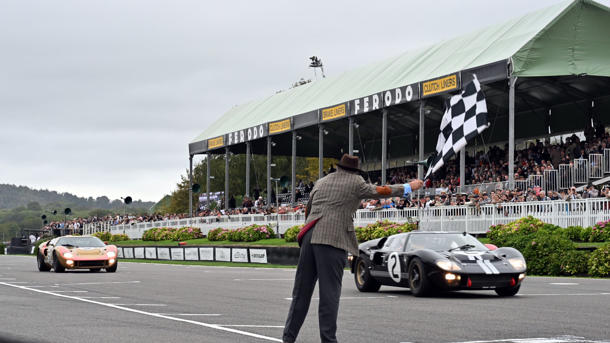 1966 Ford GT MKIIs at the 2026 Goodwood Revival. Ph. by PA Media..JPG